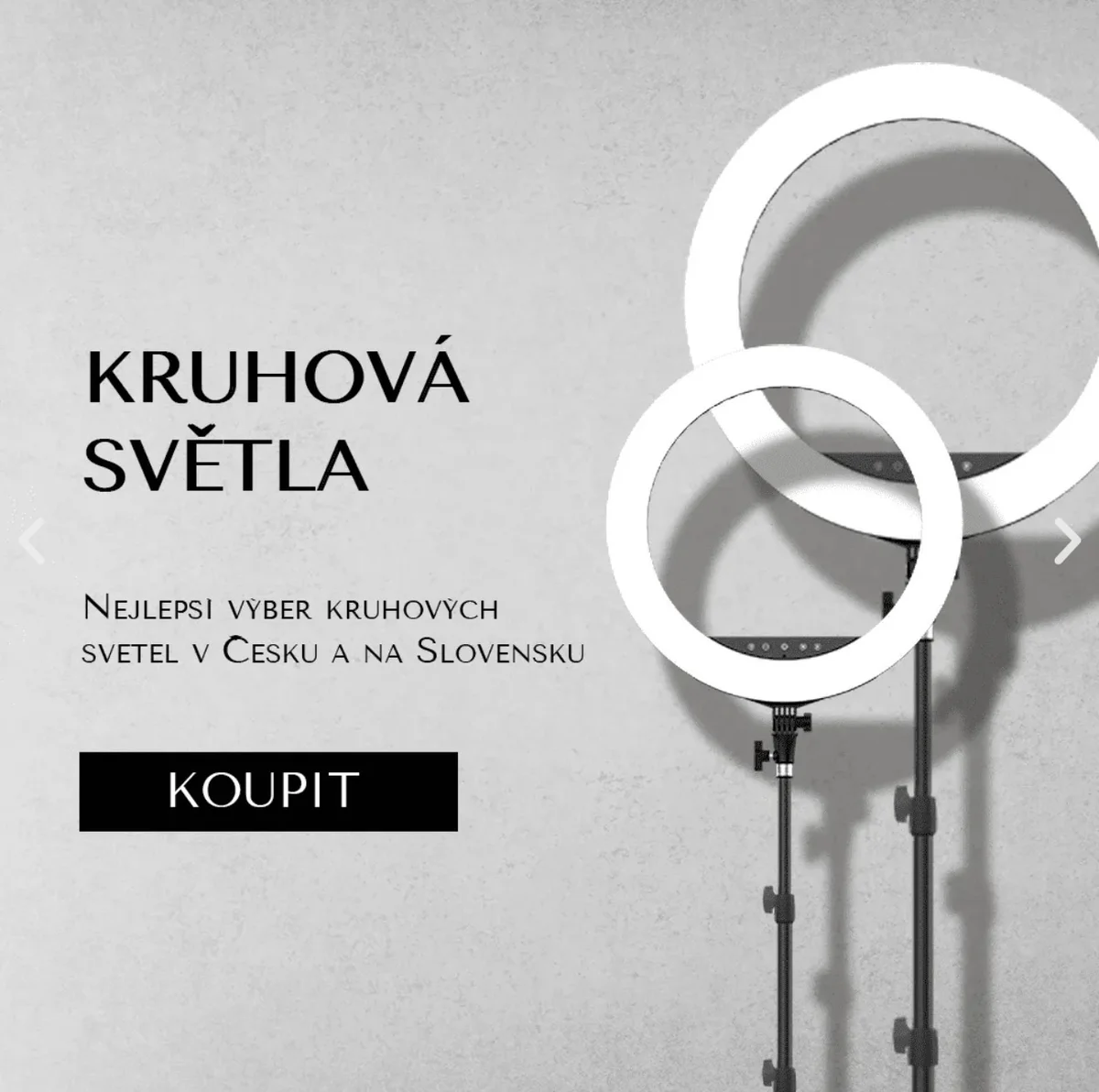 Кольцевые лампы, softbox, косметическое освещение и многое другое